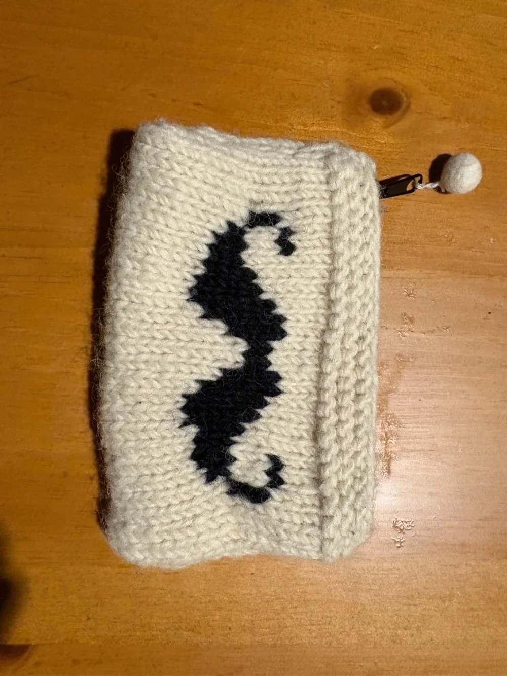 Knit Moustache Pouch